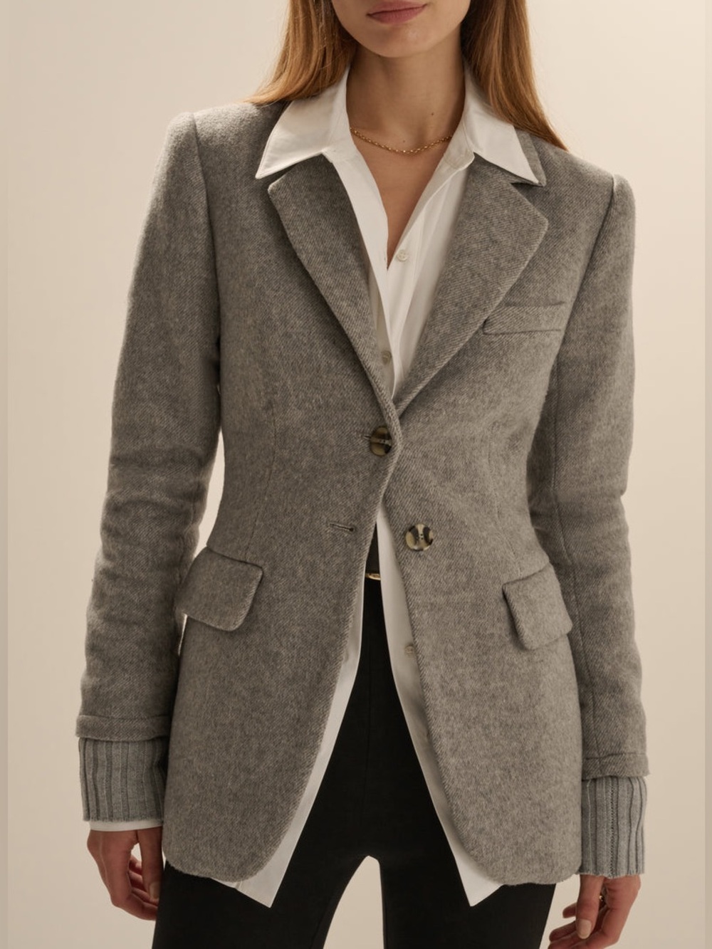 Favorite Daughter The City Blazer Sz S in Frost Gray